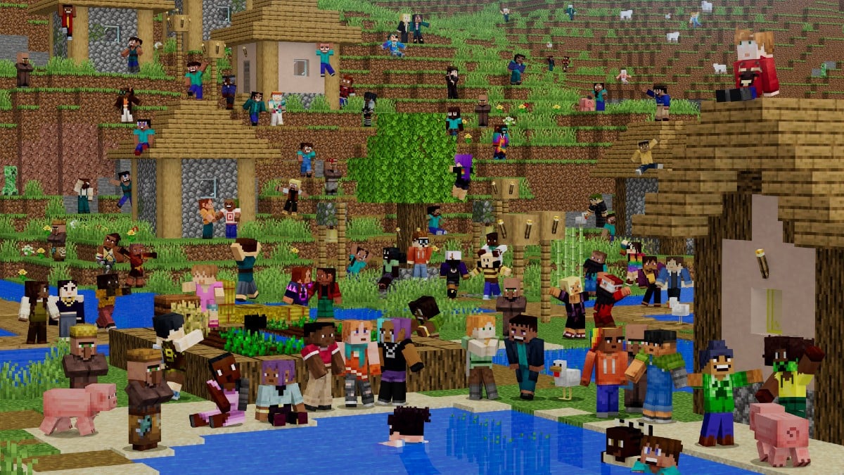A vast array of characters and creatures in Minecraft.