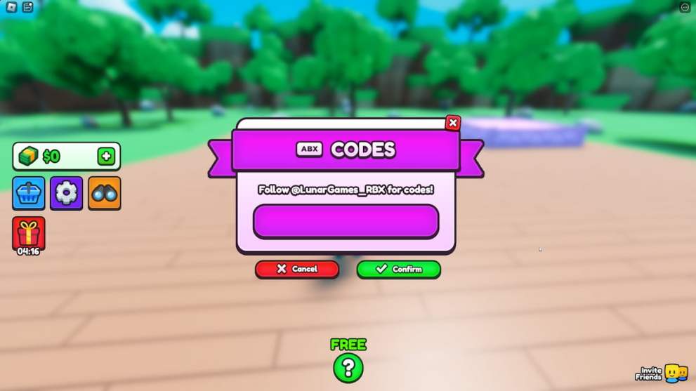 Codes redemption menu in the Marble Run Tycoon 2 Roblox experience