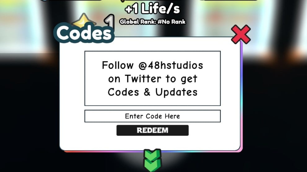 The code redemption screen in Planet Evolution: Idle Clicker.