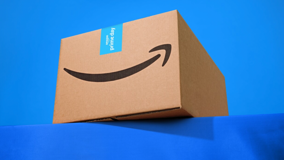 Amazon Prime Day feature image - brown Amazon package sealed with blue tape