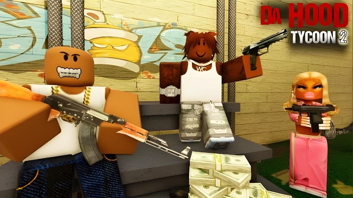 Characters wearng drip in Sell Designer and Prove Da Hood Wrong Roblox experience
