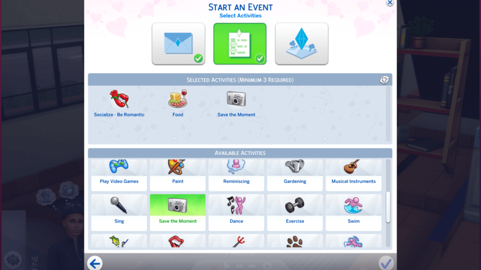 setting up a date in sims 4 lovestruck