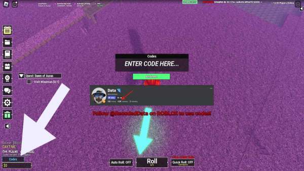 How to redeem codes in Unknown RNG. 