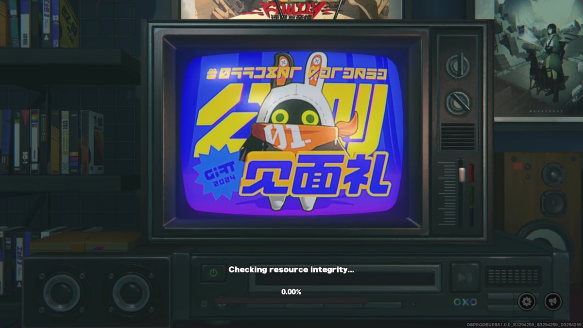 Zenless Zone Zero on "Checking resource integrity" in the loading screen