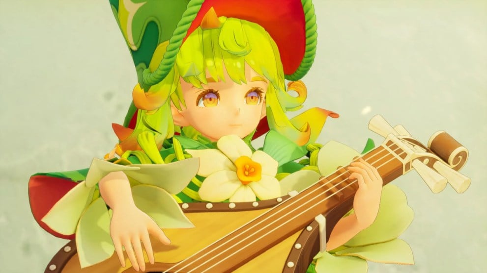 Julei Holding Lute in Visions of Mana