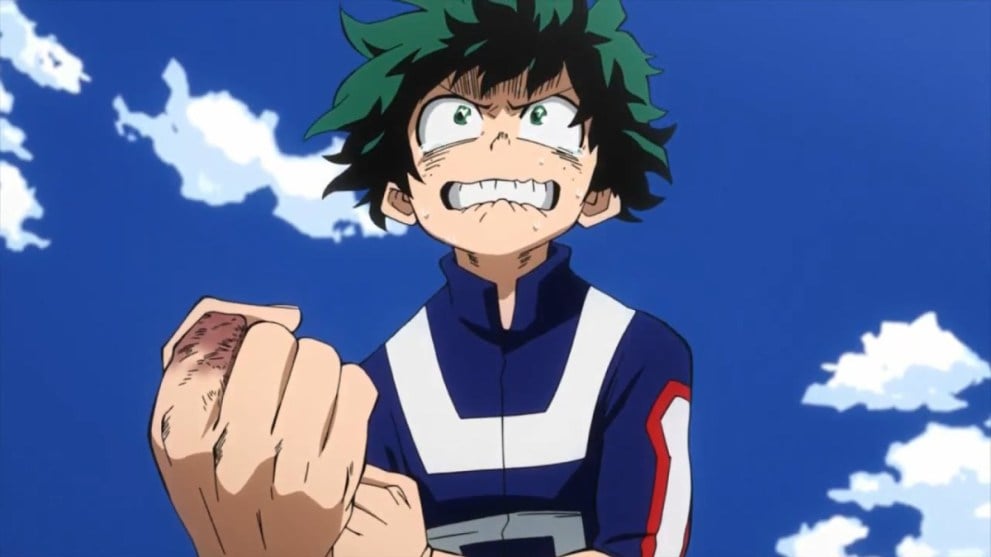 Deku Clutching Broken Finger During Quirk Comprehension Arc