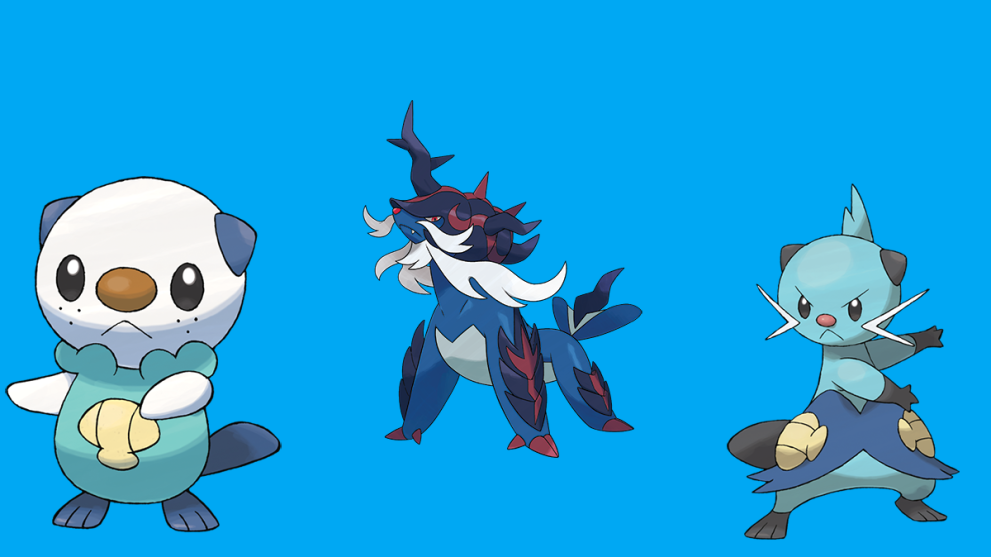 Oshawott Dewott and Hisuian Samurott