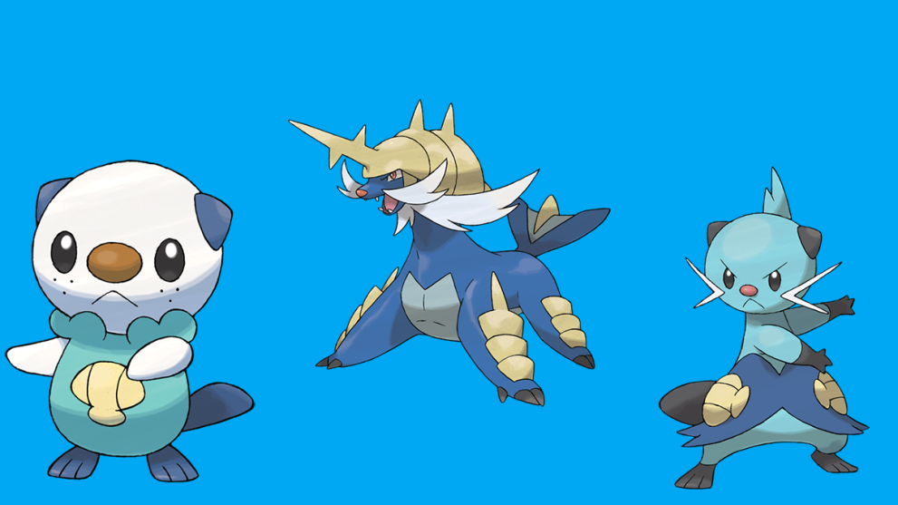 Oshawott Dewott and Samurott