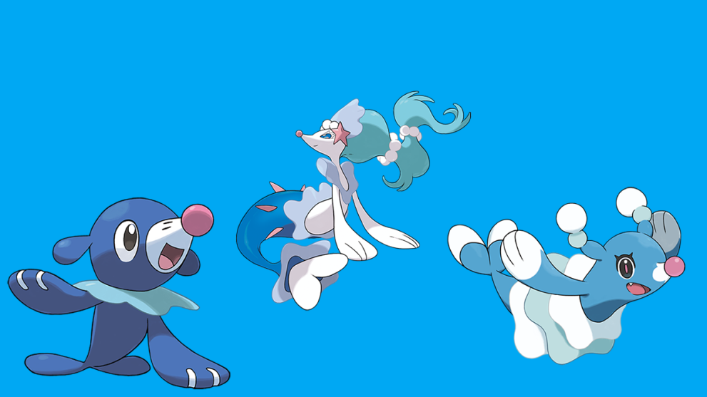 Popplio Brionne and Primarina