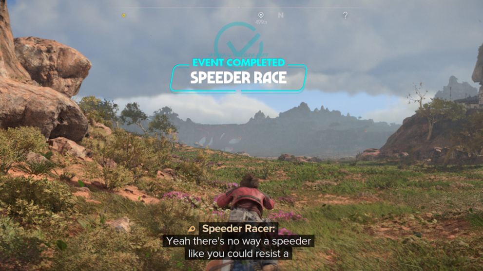 Kay vess winning speeder race