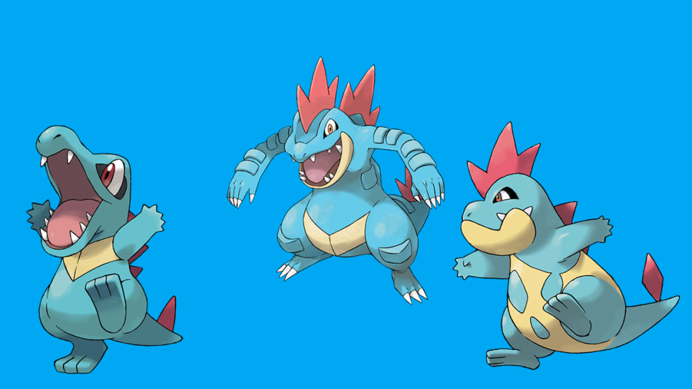 Totodile, Croconaw, and Feraligatr