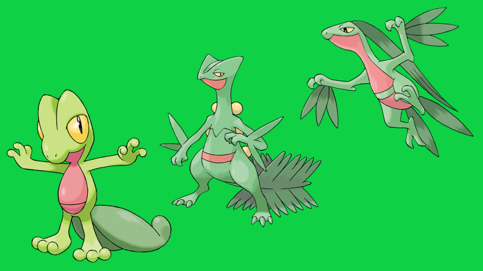 Treecko Grovyle and Sceptile