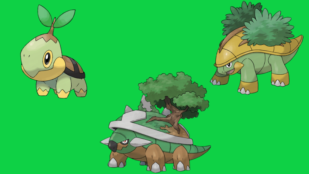 Turtwig Grotle and Torterra