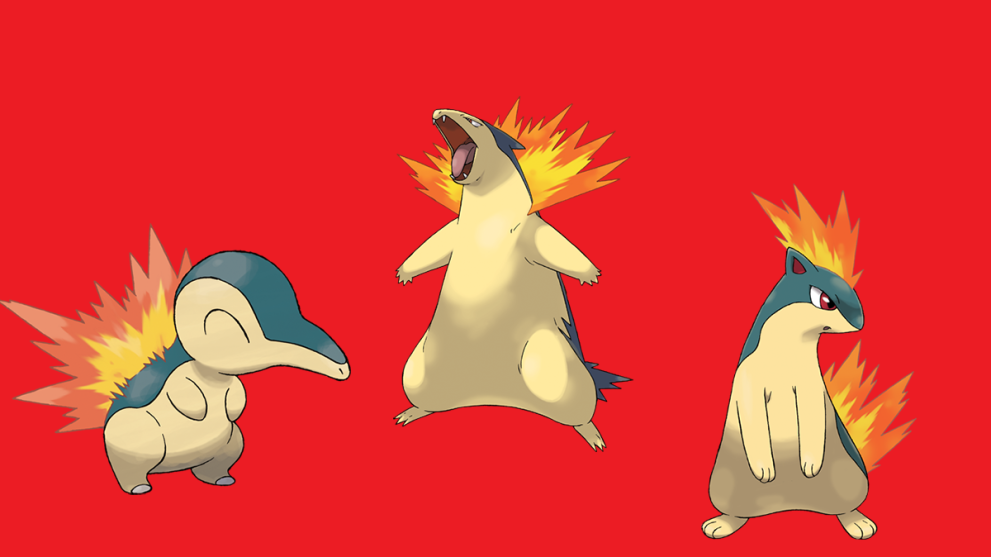 Cyndaquil Quilava and Typhlosion