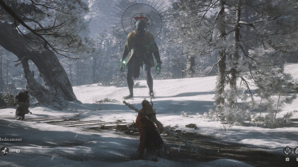 Black Myth Wukong giant enemy guarding captain 3's corpse