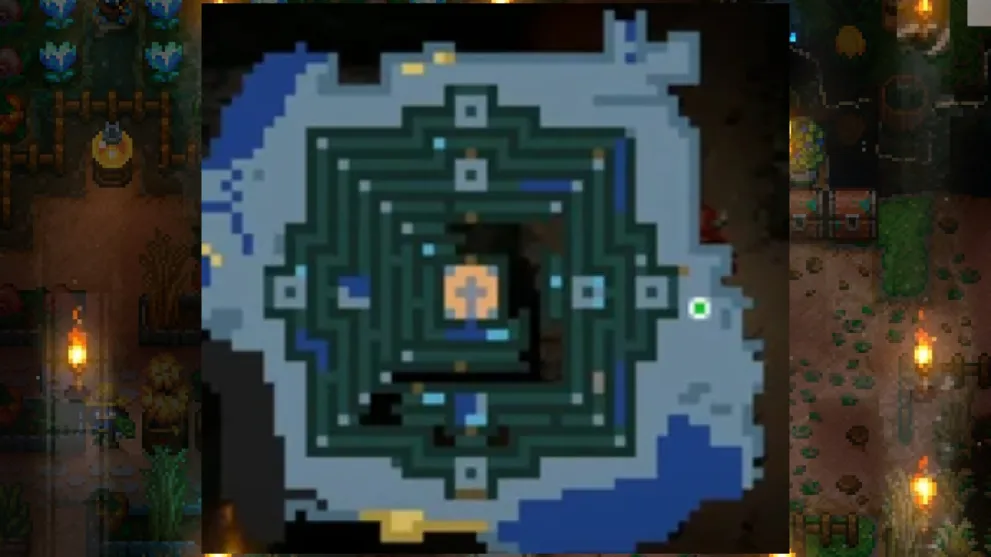 Medium size Maze in Core Keeper for Clear Gemstone