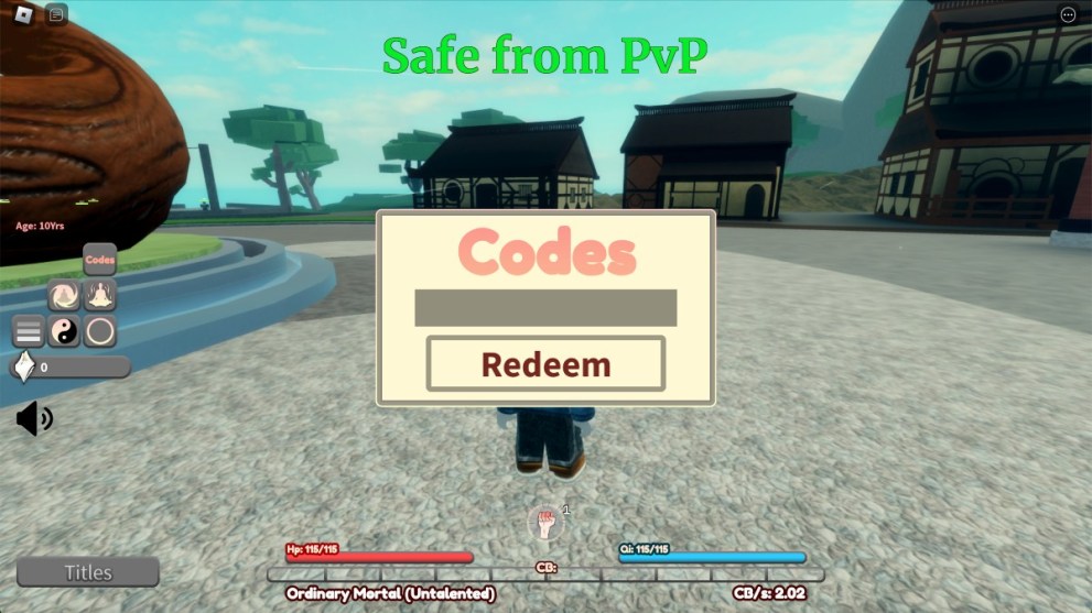 The code redemption screen in Cultivation of Realm.