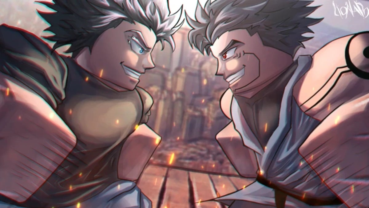 Jujutsu Legacy Trello link - two characters about to fight each other in a dojo