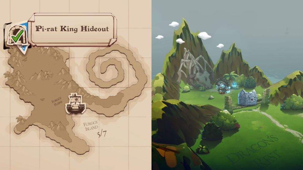 Pi-rat King Hideout location and reward chest in Cat Quest 3