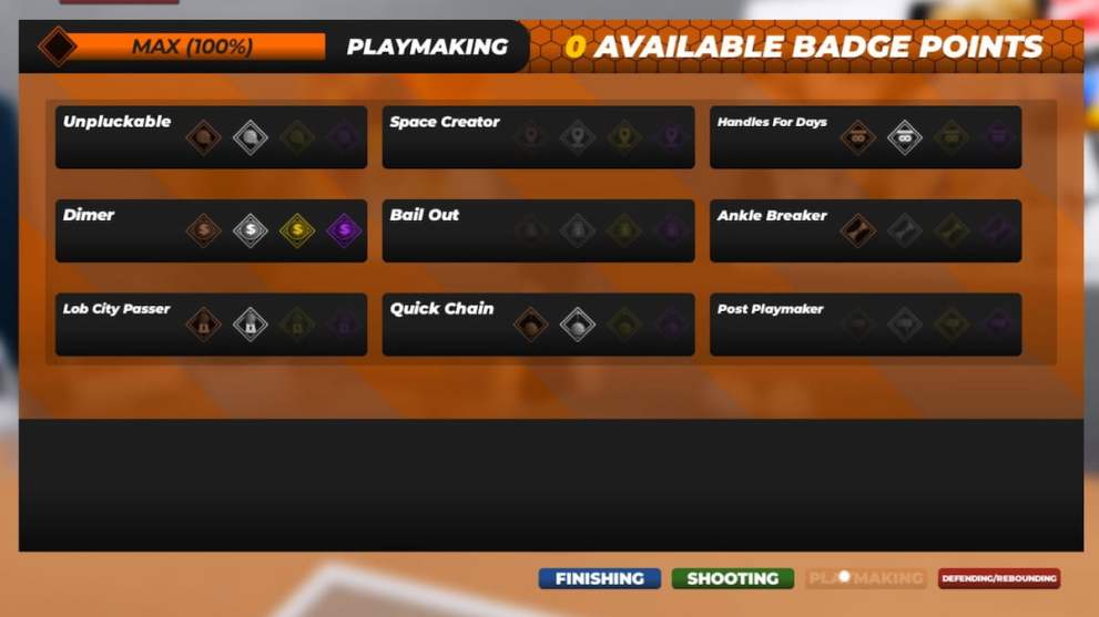 Best playmaking badges for a PG in RH2 The Journey