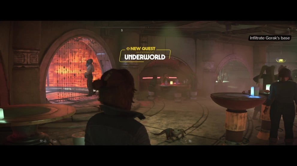 The start of "Underworld" in Star Wars Outlaws, one of the early main story missions in this quest list