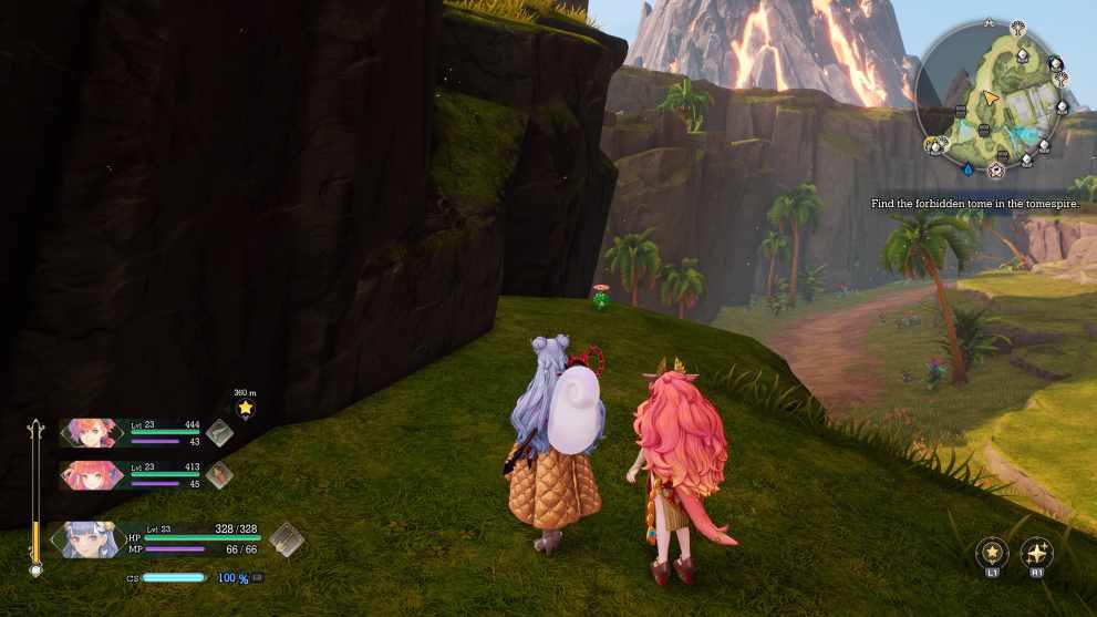 characters looking at cactus on edge of cliff