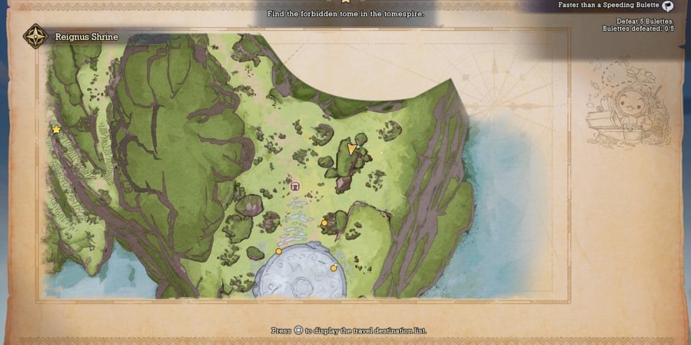 map of Reignus Shrine