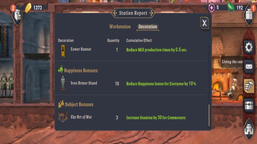 Looking at the total effect of decorations like the iron armor stand in Elder Scrolls Castles