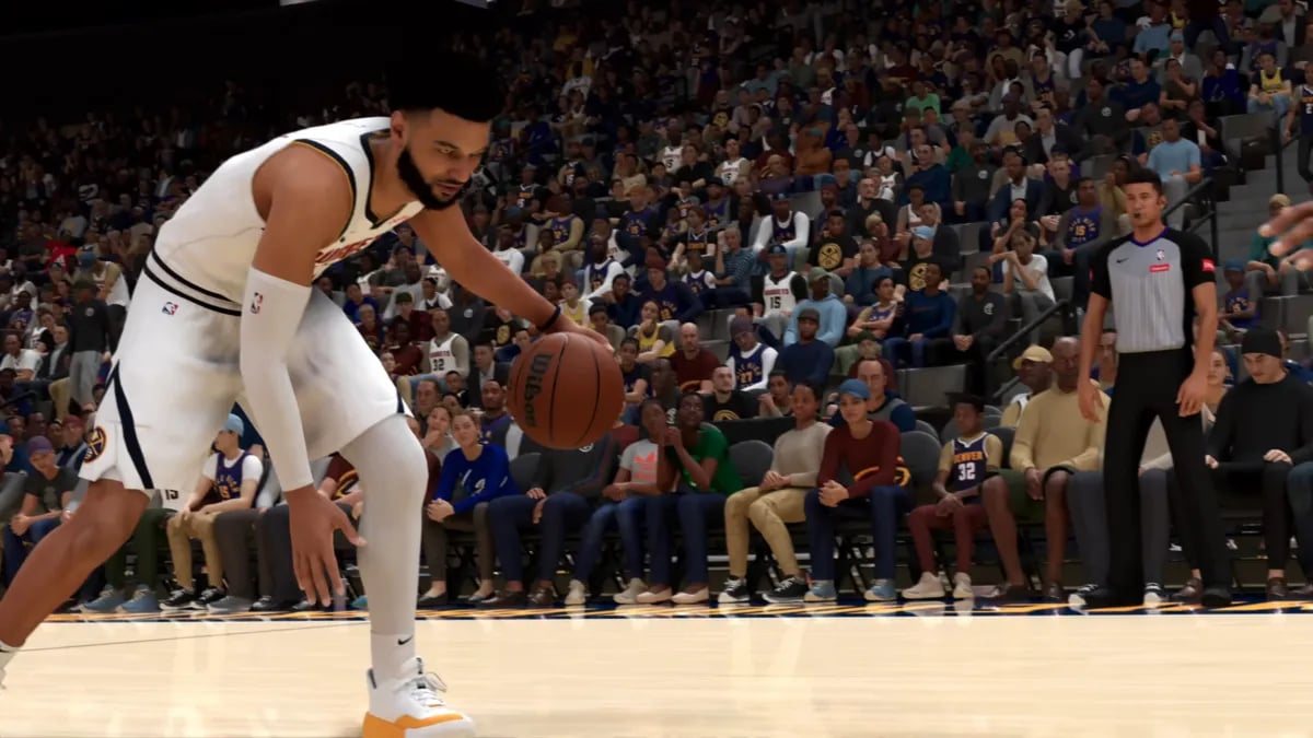 Jamal Murray from the Denver Nuggets Dribbling the Ball in NBA 2K25