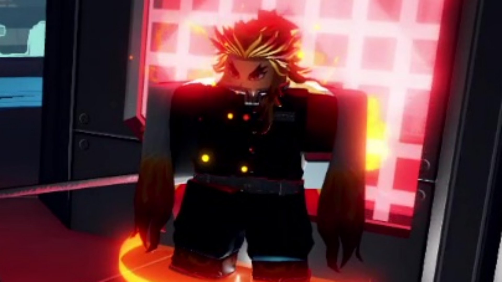 Rengoku in Anime Vanguards, also called "Renguko" in the game