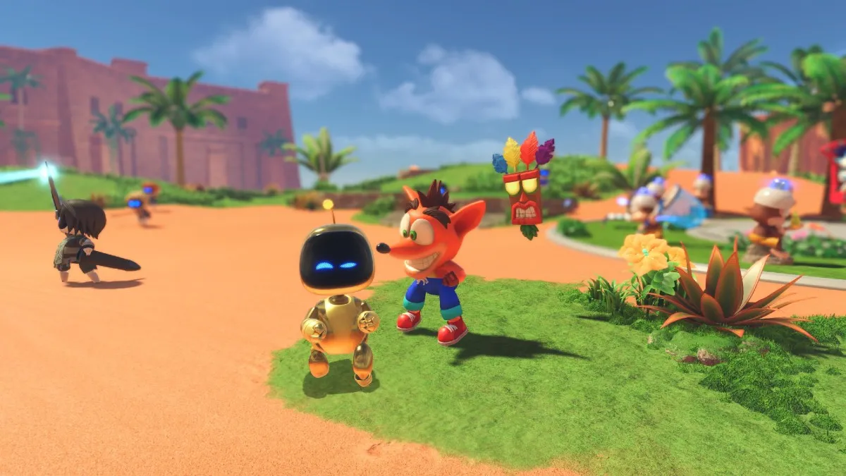 Astro Bot with the Crash Bandicoot bot.