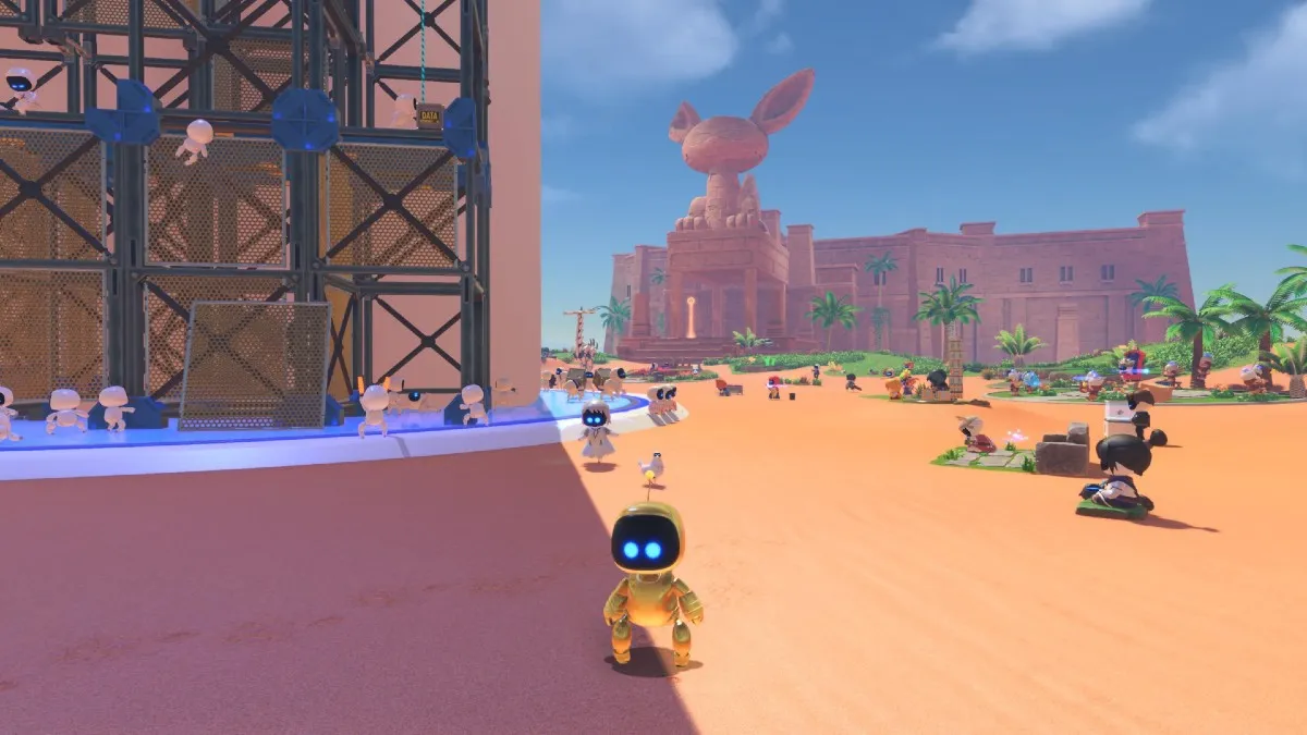 Astro Bot in the Crash Site.