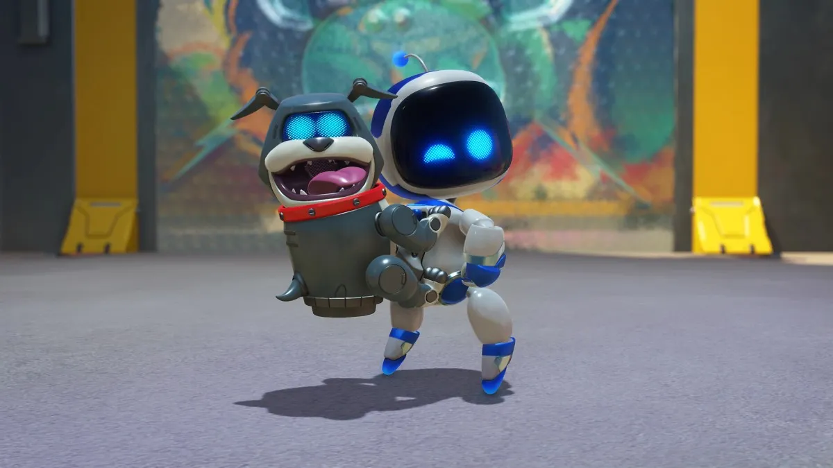 Astro Bot and a dog.