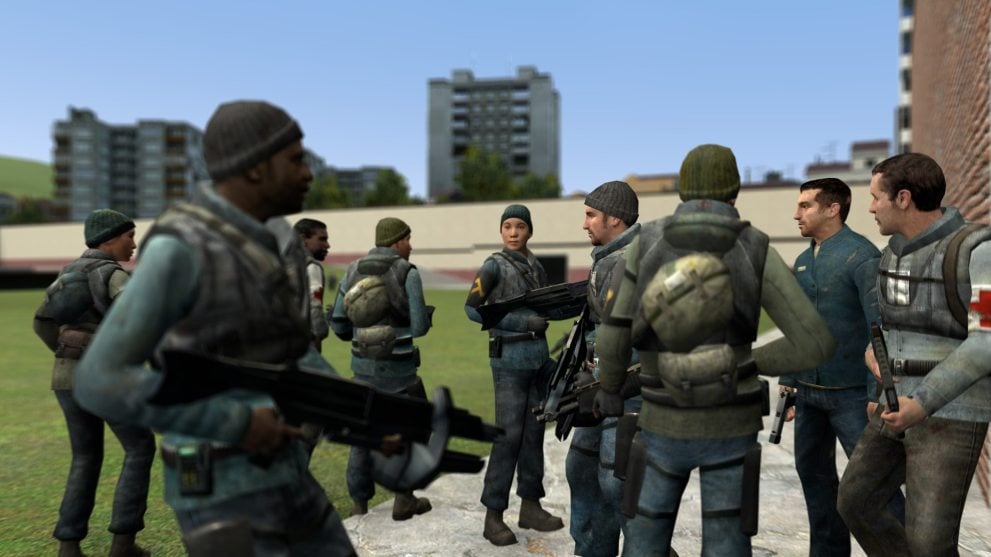 A squad in GMod.