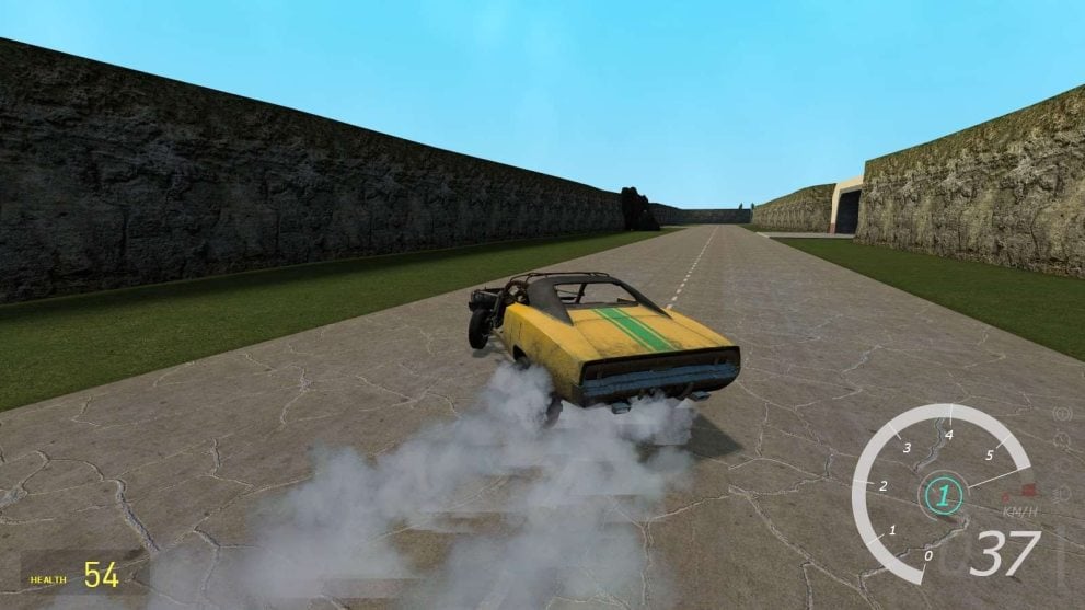 A car running in Gmod