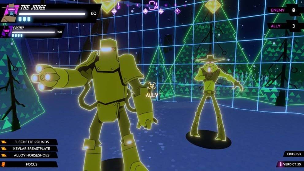 Two hologram characters fighting