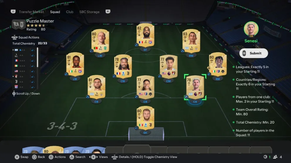 The Puzzle Master SBC solution in EA FC 25.