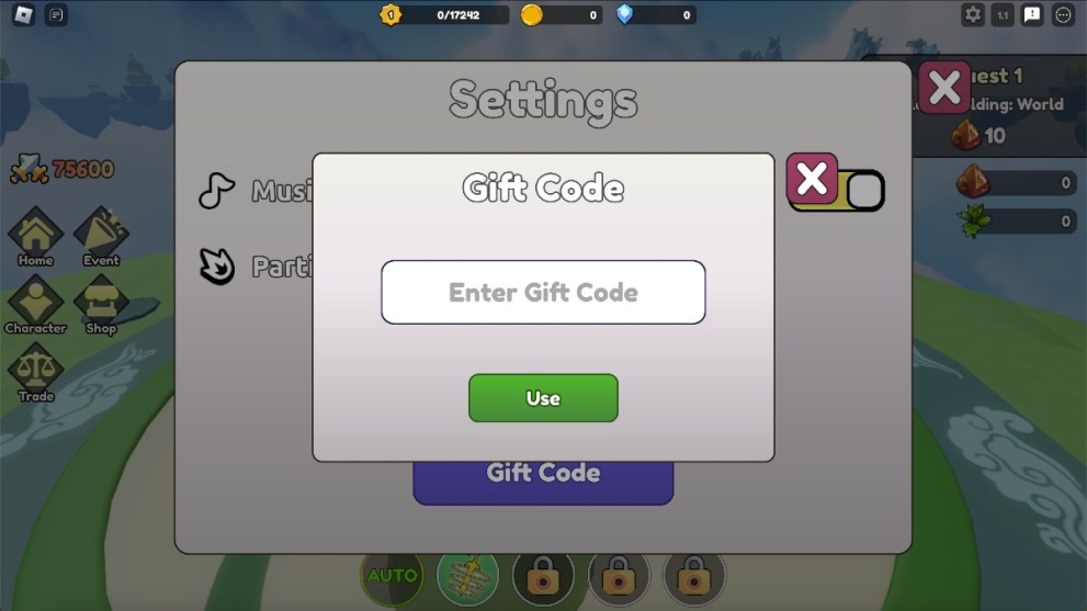 The code redemption screen in Cultivation Simulator.