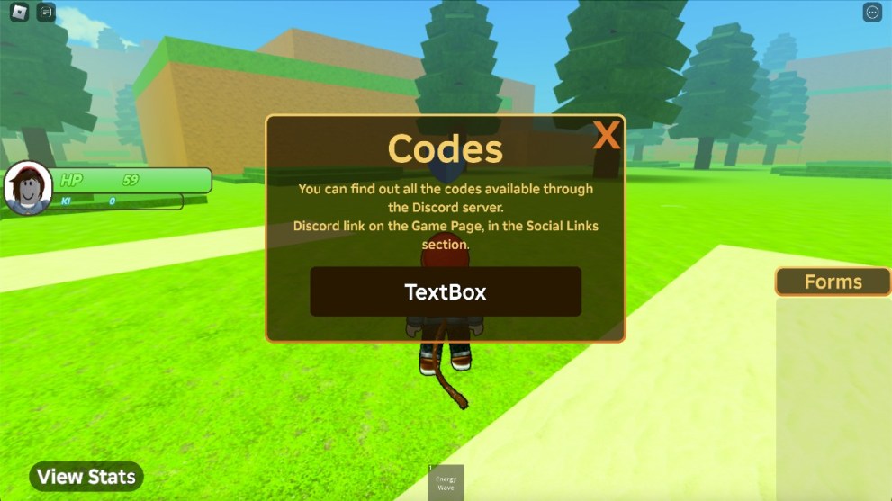 The code redemption screen in Dragon Ball Legendary Forces.