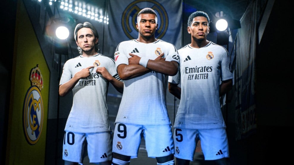 Modric, Mbappe, and Bellingham in EA FC 25.