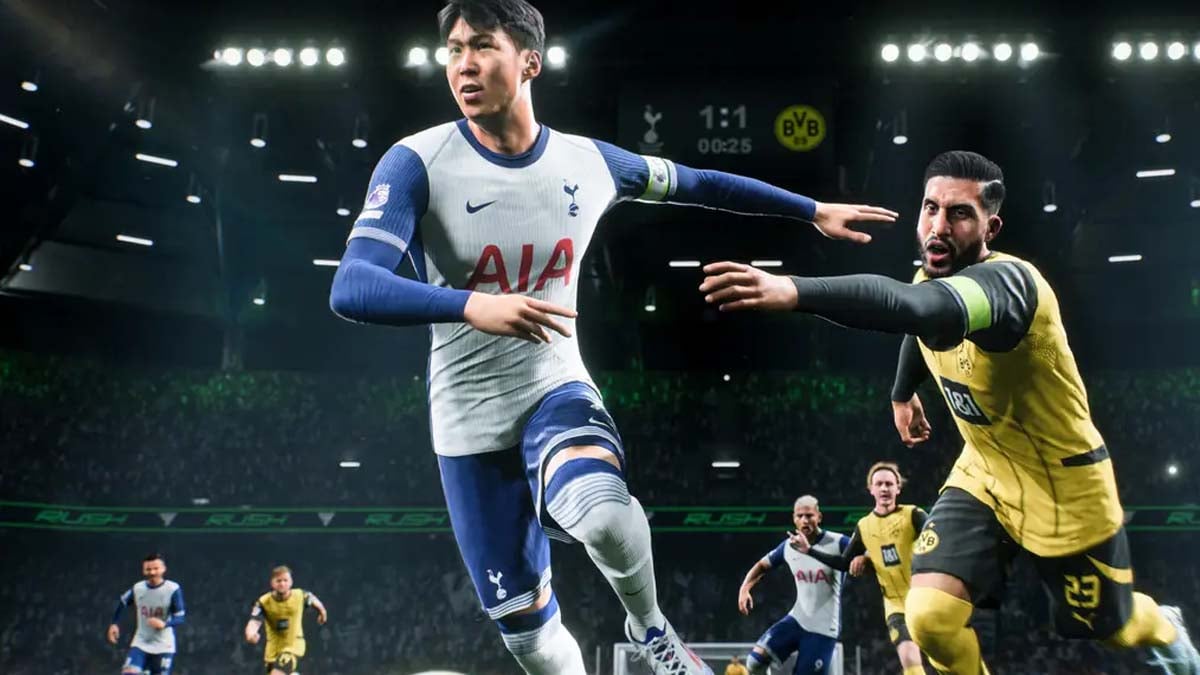 EA FC 25 Heung-Min Son and Emre Can battling on pitch