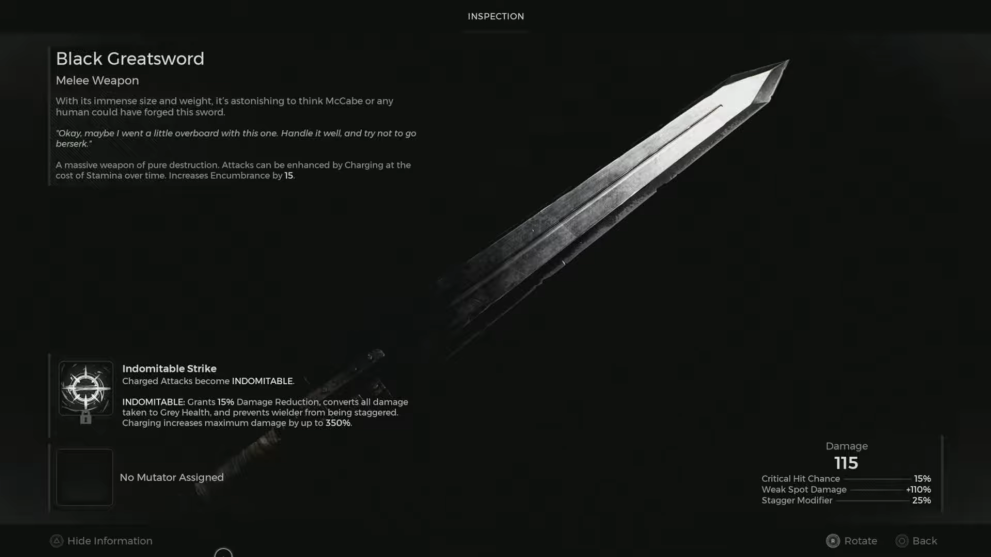 Remnant 2 Black Blade greatsword melee DLC weapon