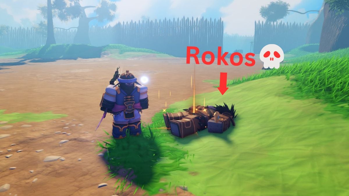 Dead Rokos next to a player in Devas of Creation