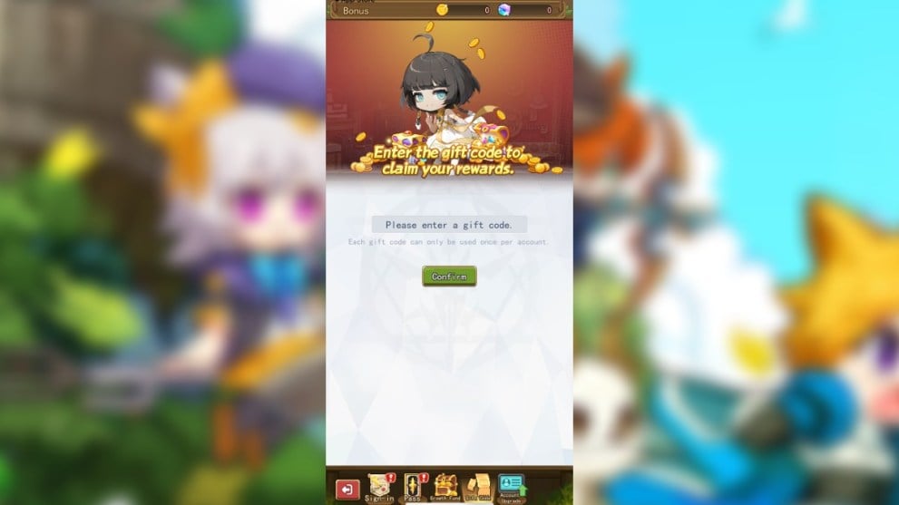 The code redemption screen in Maple Tale.