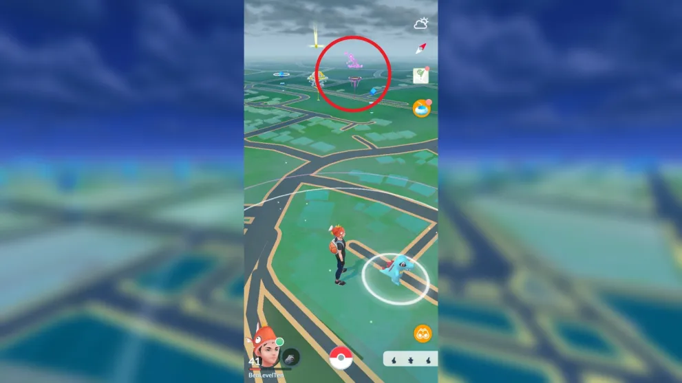 Pokemon GO map showing a Power Spot to get Max Particles quickly