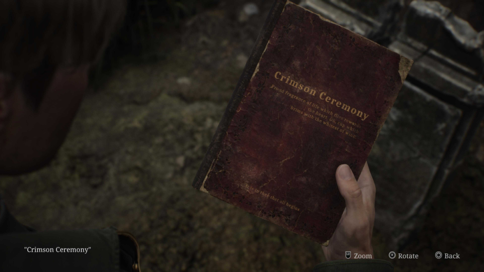 Book of Crimson Ceremony in Silent Hill 2