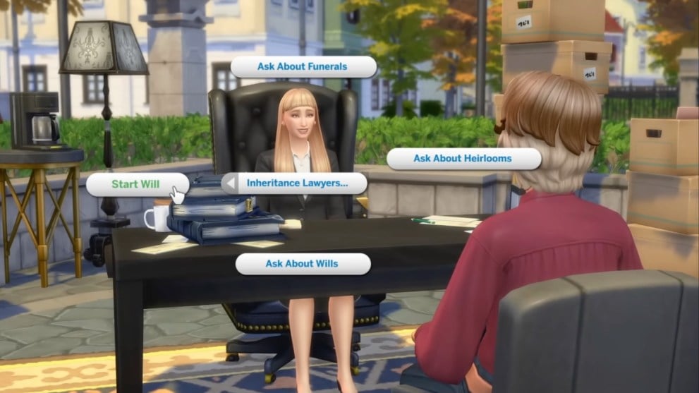 making a will in the sims