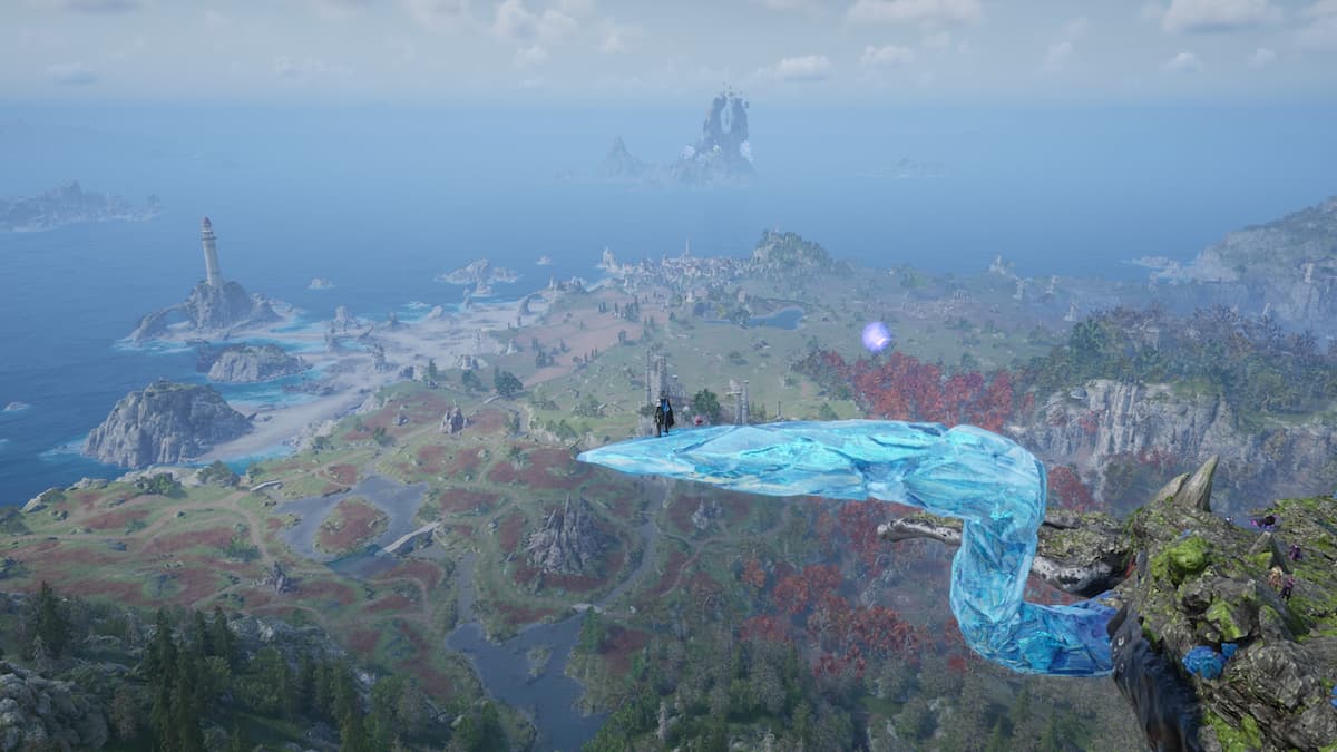 Riding on top of the flying whale in Throne and Liberty