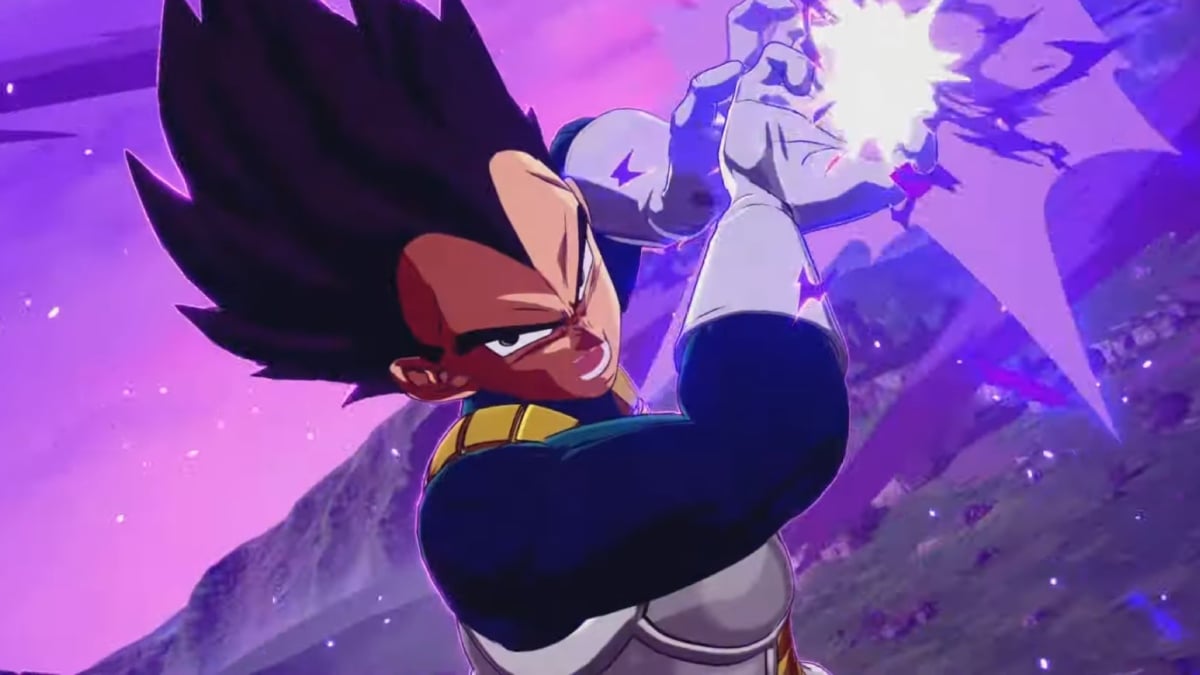 Dragon Ball Sparking Zero vegeta performing beam attack super