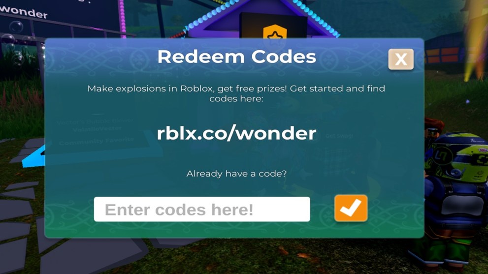 Code text box in MAnsion of Wonder